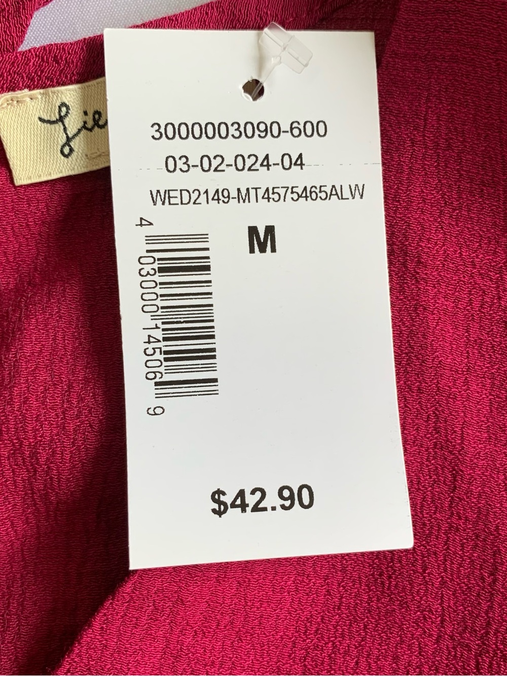 New with tags Lily White womens shirt size medium - Picture 5 of 7